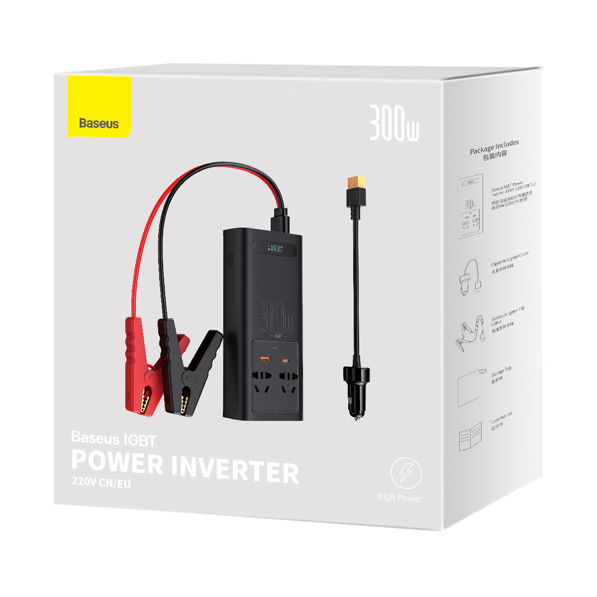 Invertor Električni Auto Baseus, 300W CGNB010101