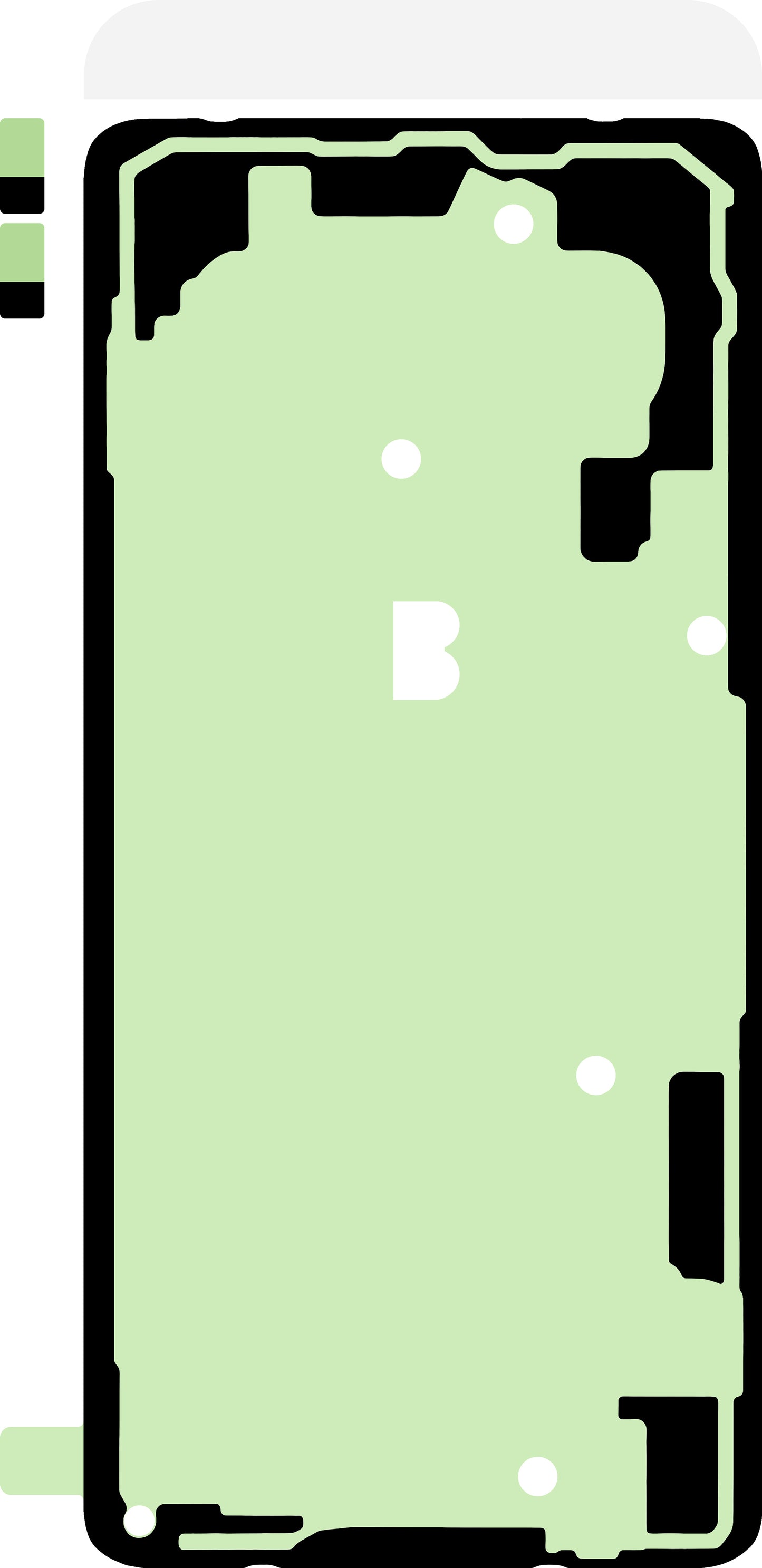 Kit Adeziv Poklopac Baterije Samsung Galaxy S10+ G975, Service Pack GH82-18801A