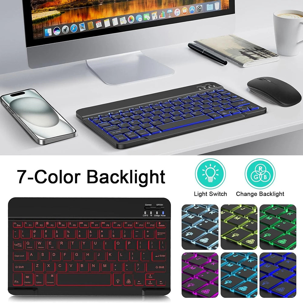 Komplet bežične tastature i miša Techsuit AirCombo WKM1, BT / Wi-Fi, Crna