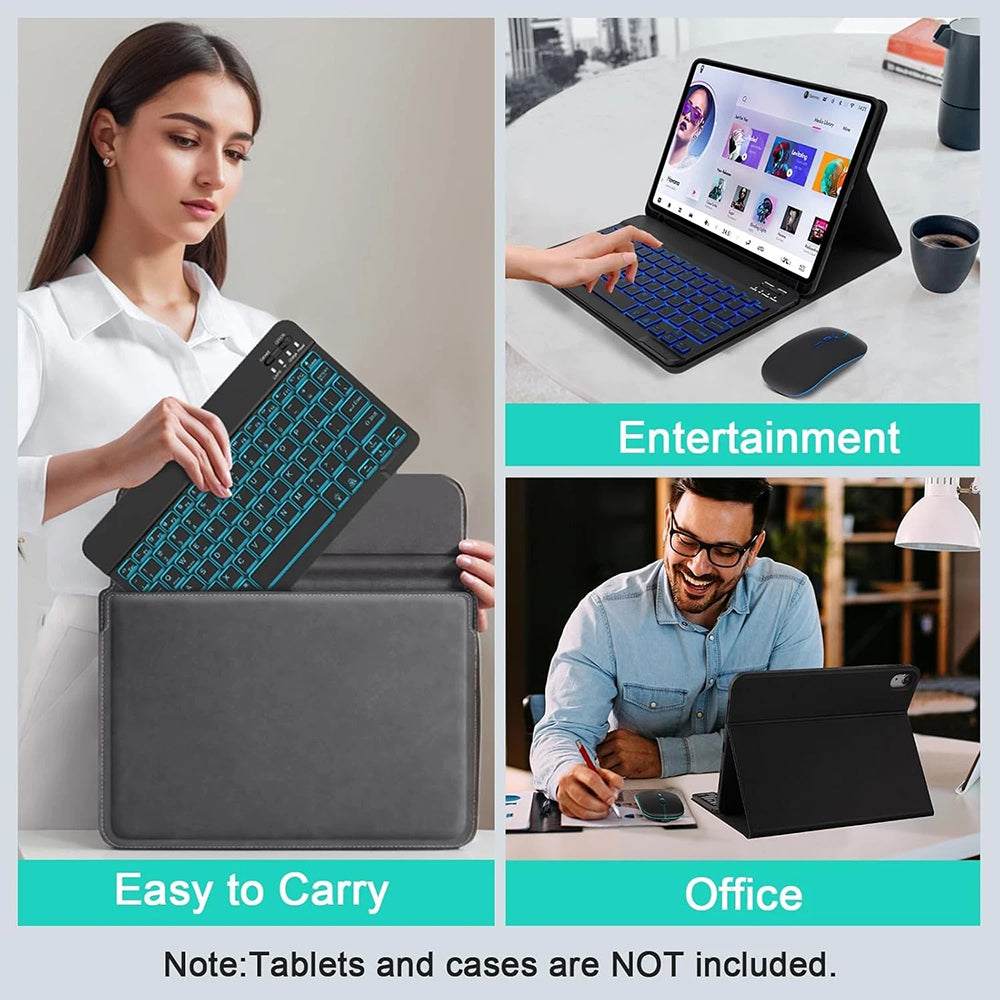 Komplet bežične tastature i miša Techsuit AirCombo WKM1, BT / Wi-Fi, Crna