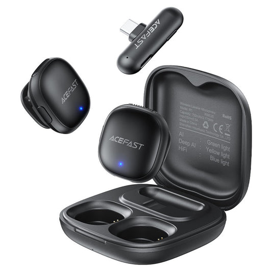 Lavalijera Acefast R1, USB-C, Set 2 komada, Crna