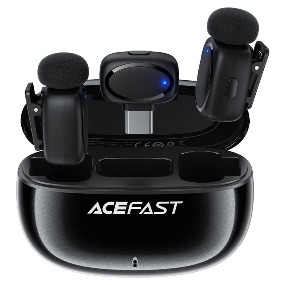 Lavalijera Acefast R2, USB-C, Set 2 komada, Crna