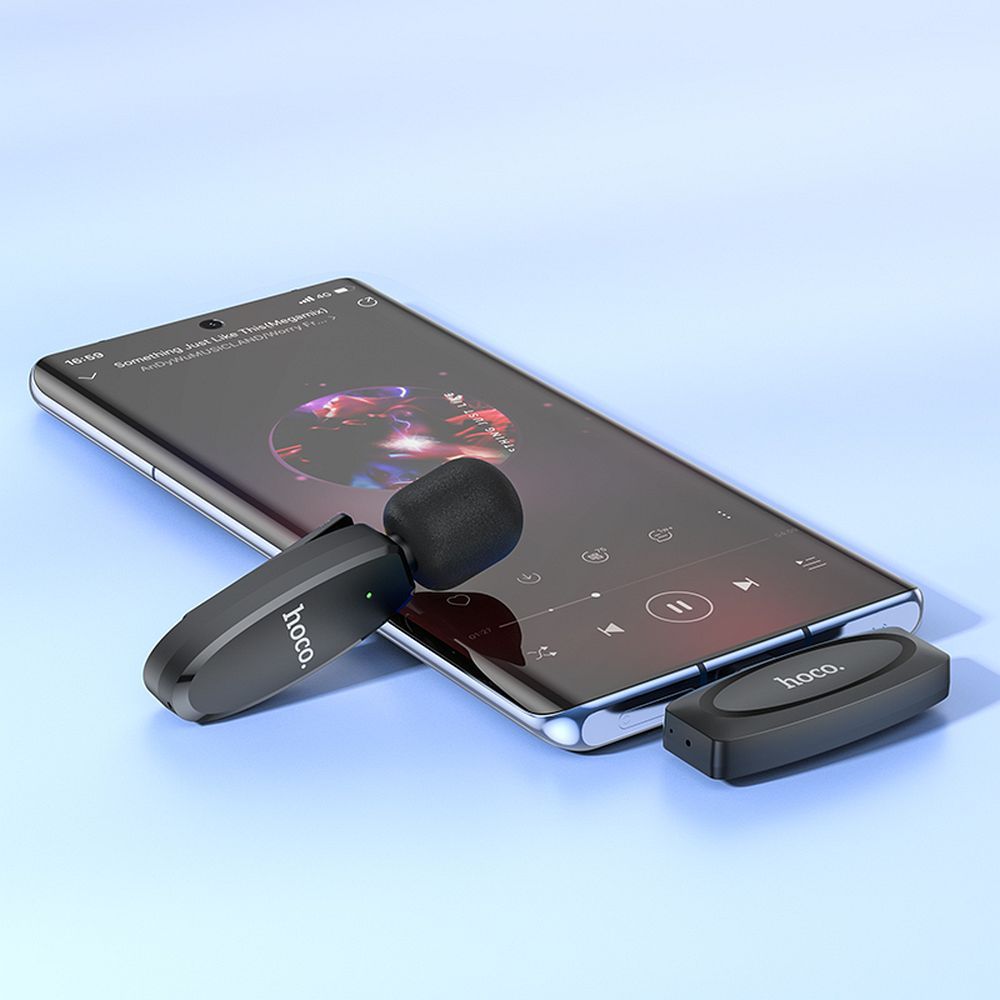 Lavaliera HOCO L15, USB-C, Crna