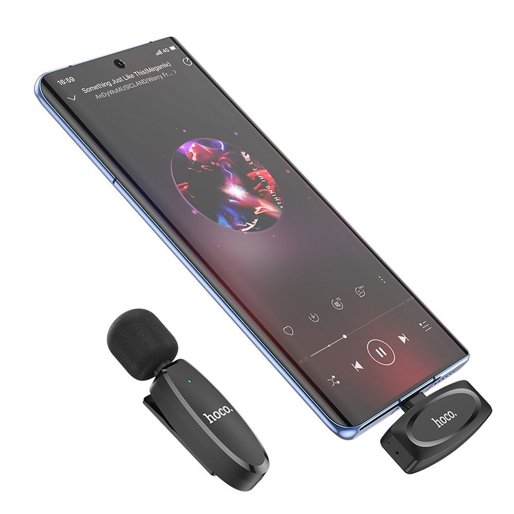 Lavaliera HOCO L15, USB-C, Crna