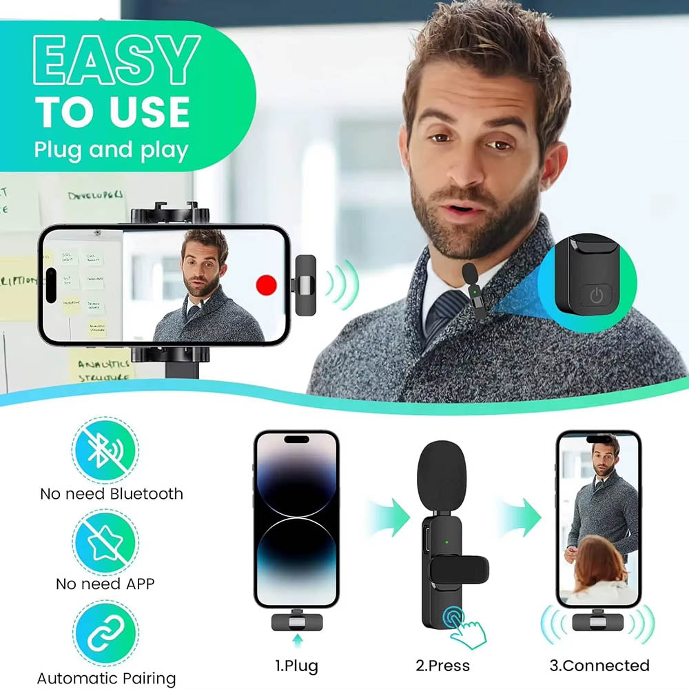 Lavaliera Techsuit LW2, USB-C, Set 2 komada, Crna