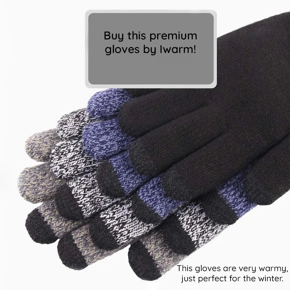 Zimske Taktile Rukavice Iwarm ST0018, Veličina 23cm, Siva