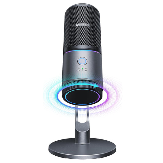 Kardioidni mikrofon UGREEN CM769 (35629), RGB, USB-A, 2m, Crna