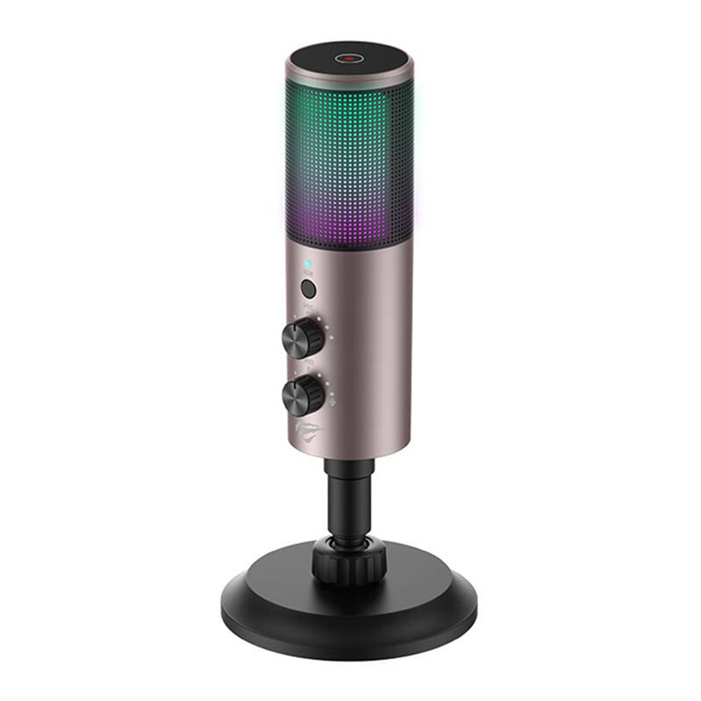 Mikrofon za igranje HAVIT GK61, RGB, USB-C, Sivi