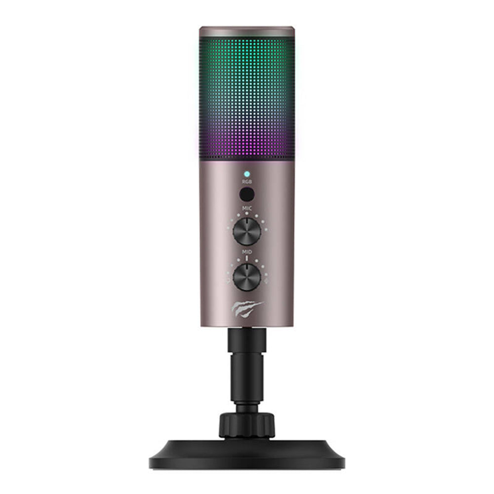 Mikrofon za igranje HAVIT GK61, RGB, USB-C, Sivi
