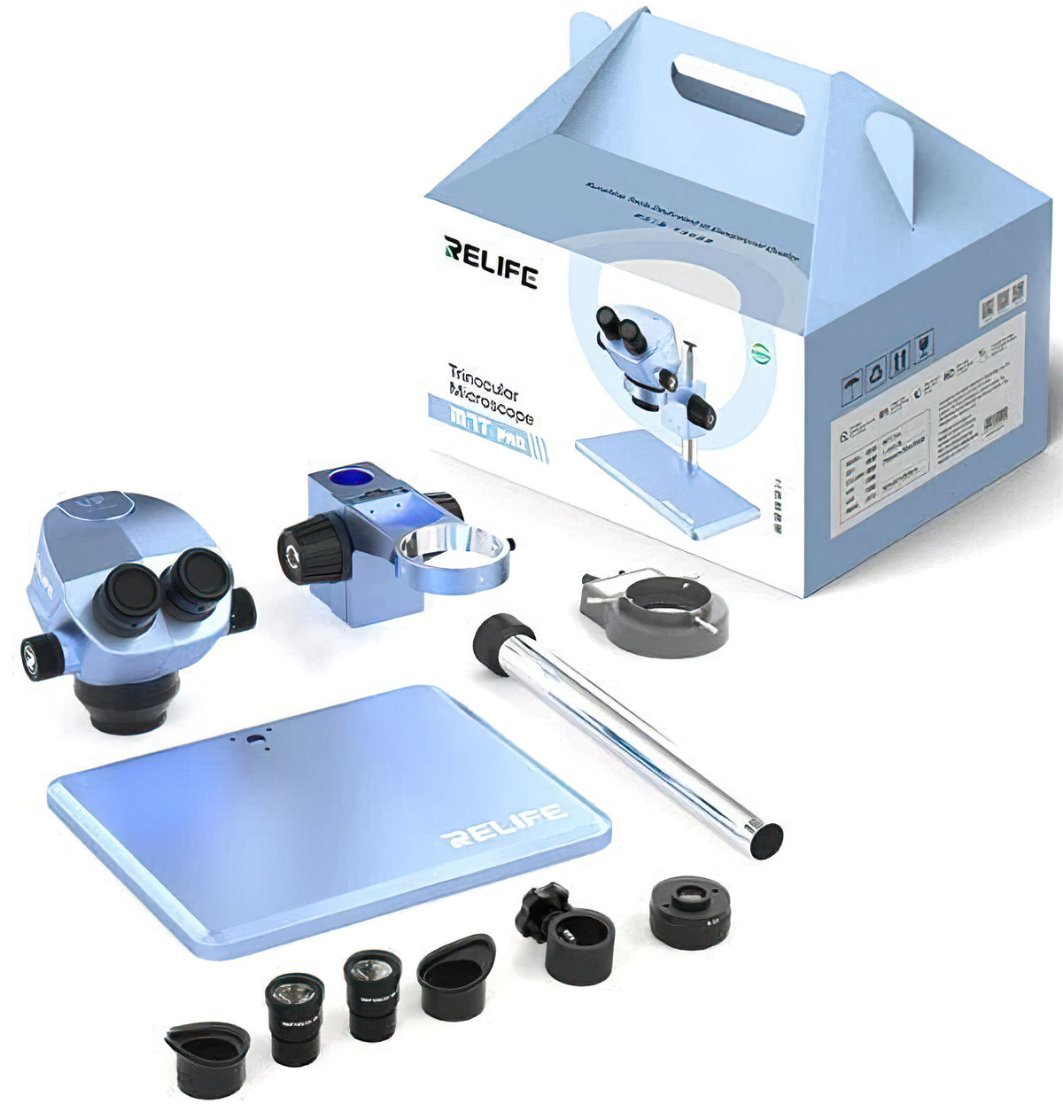 Mikroskop Relife RL-M7T Pro, Plavi