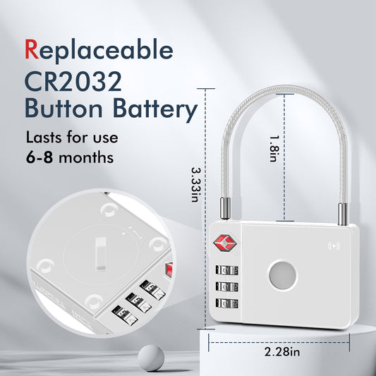 MiLi SmartTag MiLock Luggage za iOS Series, Bela HD-P16-L