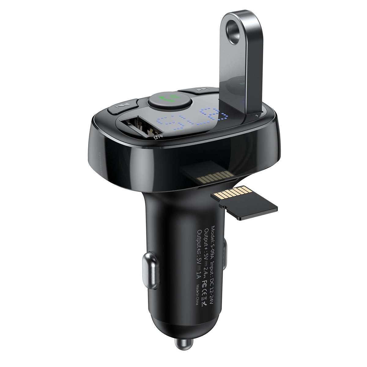 Modulator FM Bluetooth Baseus S-09A, 2 x USB-A - 1 x microSD CCMT000001