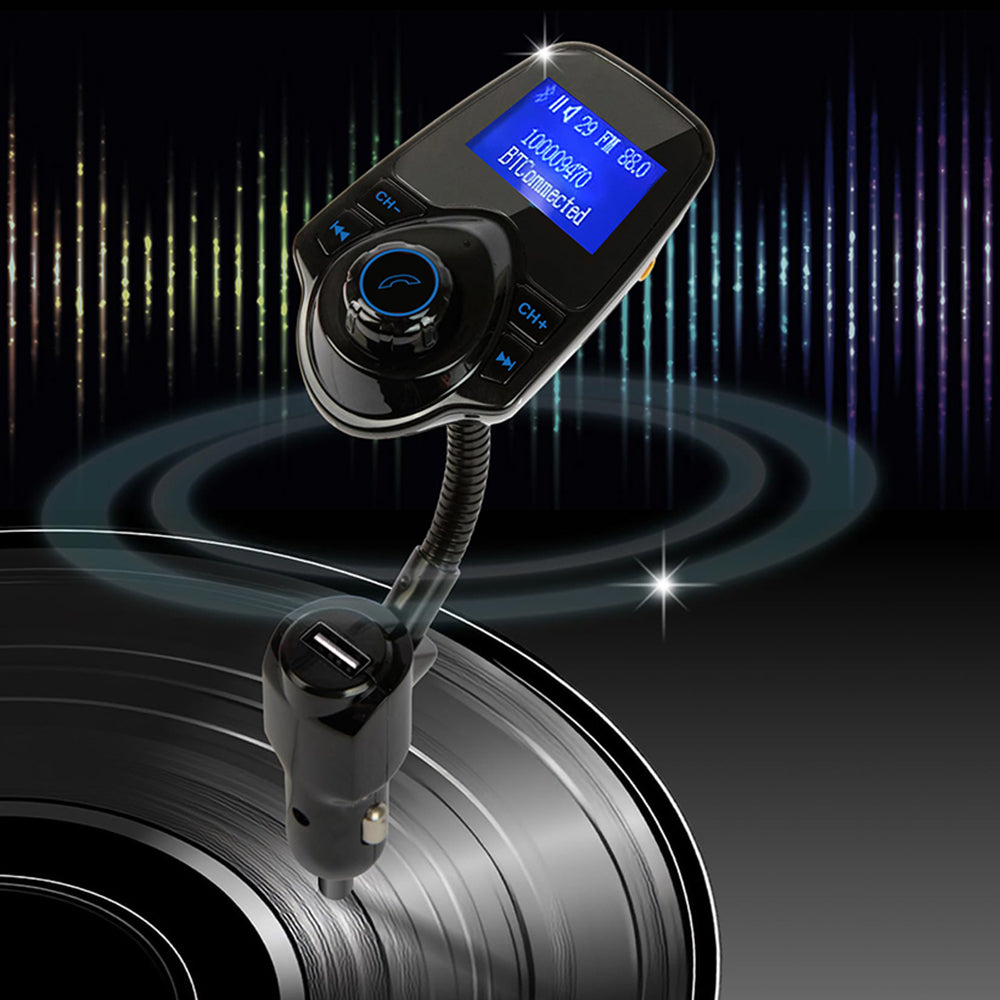 FM Bluetooth modulator Techsuit MFM4, 1 x USB-A - 1 x 3.5mm - 1 x microSD, Crni