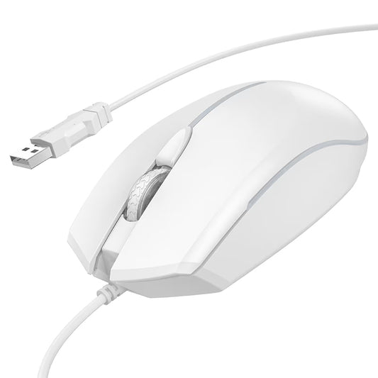 Gejmerski miš sa kablom USB HOCO GM37, RGB, 2400DPI, Bela