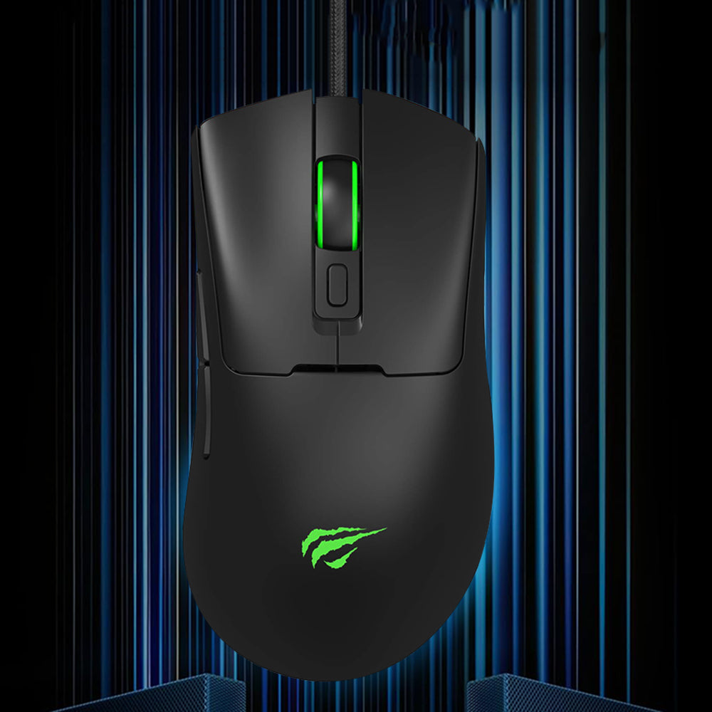 Gaming miš sa žicom USB HAVIT MS966, RGB, 800DPI - 12000DPI, 1.6m, Crni