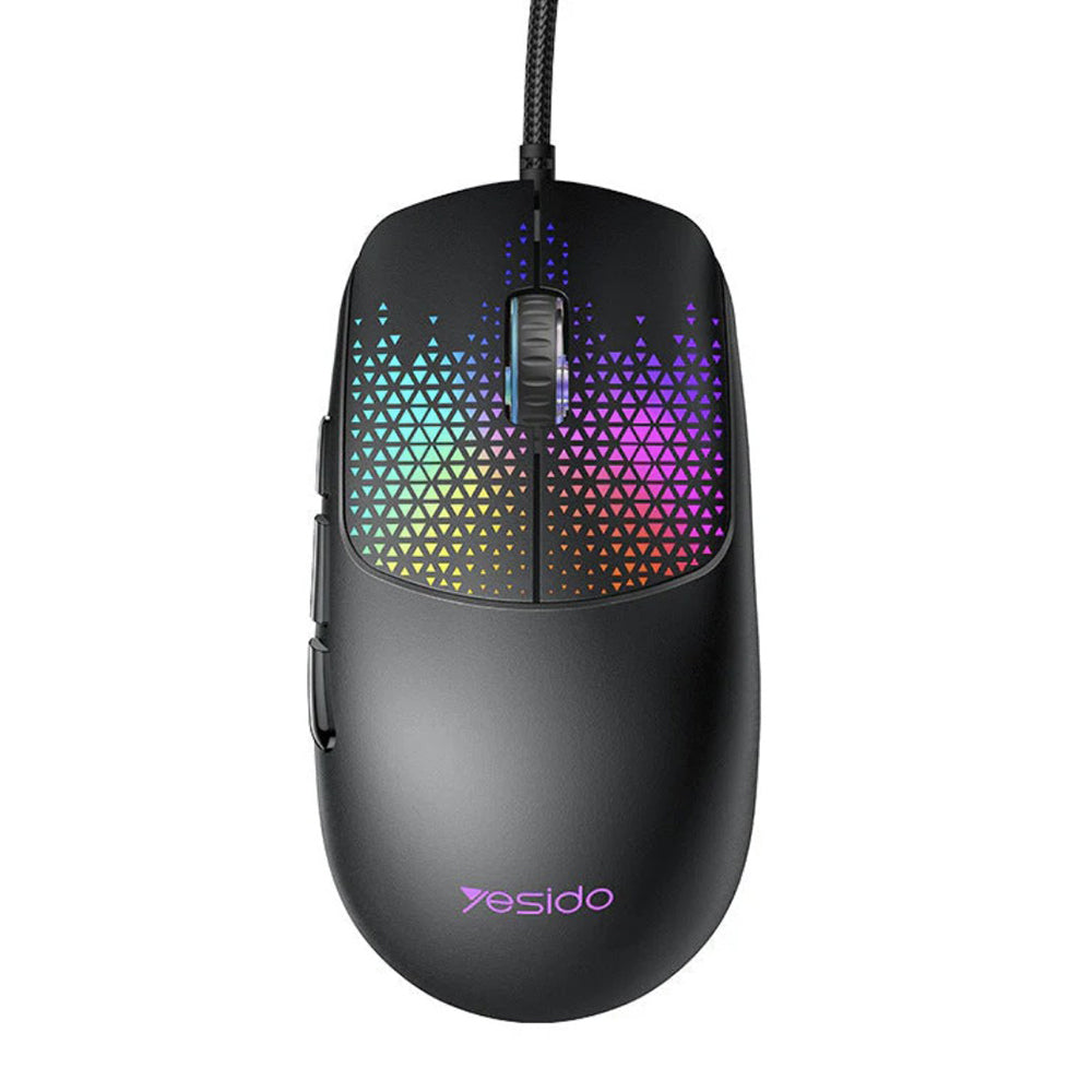 Gaming miš sa žičanim USB Yesido KB32, RGB, 7200DPI, Crni