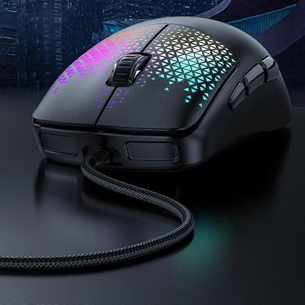Gaming miš sa žičanim USB Yesido KB32, RGB, 7200DPI, Crni