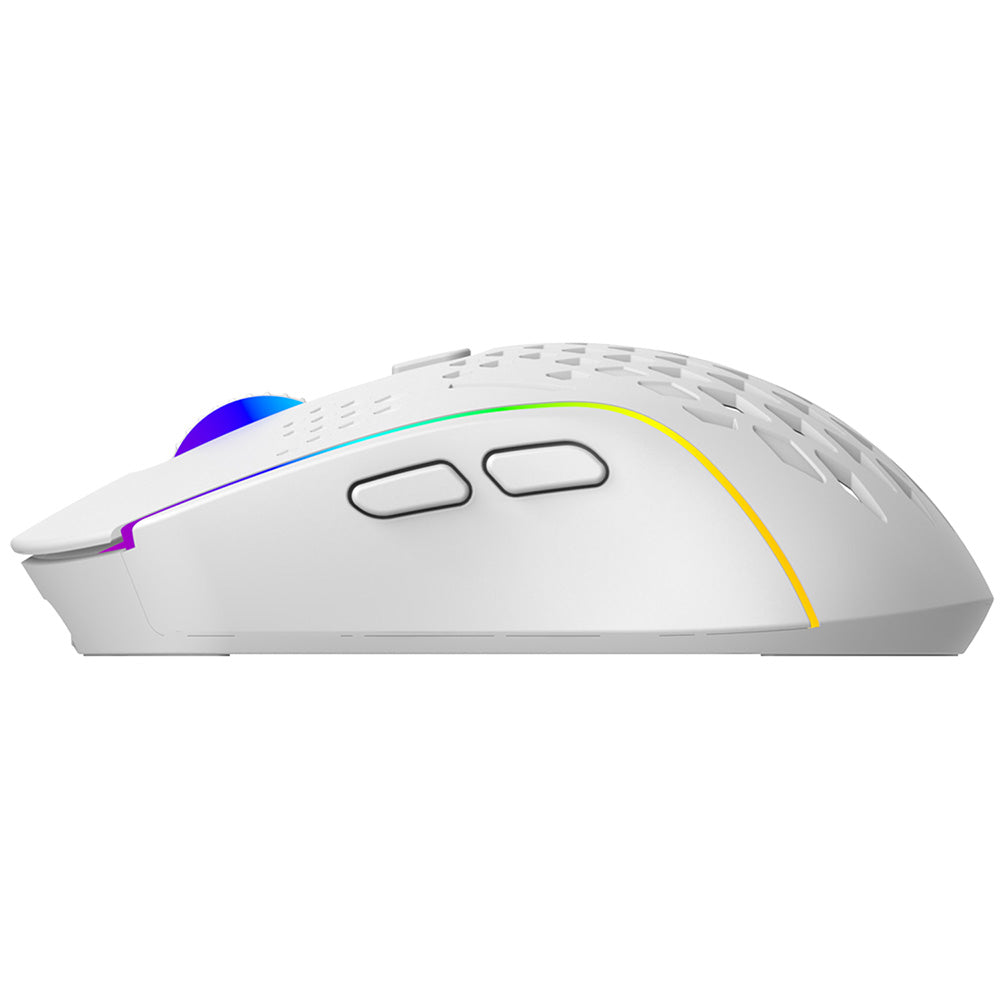 Bežični gejmerski miš Proove Buzz, RGB, 800DPI - 4800DPI, Beli WMBU00022402