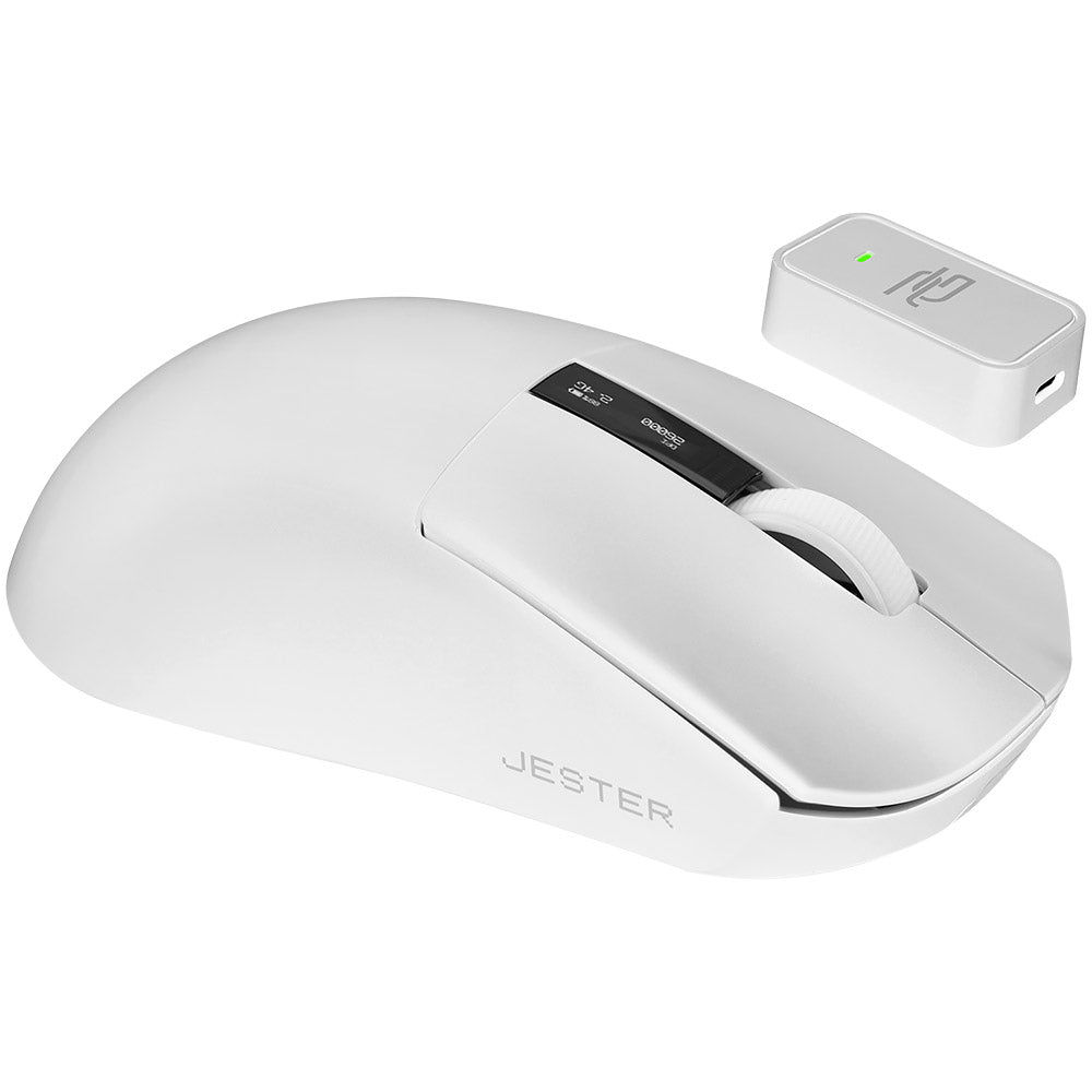 Bežični gejmerski miš Proove Jester, 800DPI - 26000DPI, OLED ekran, Beli WMJS00022002