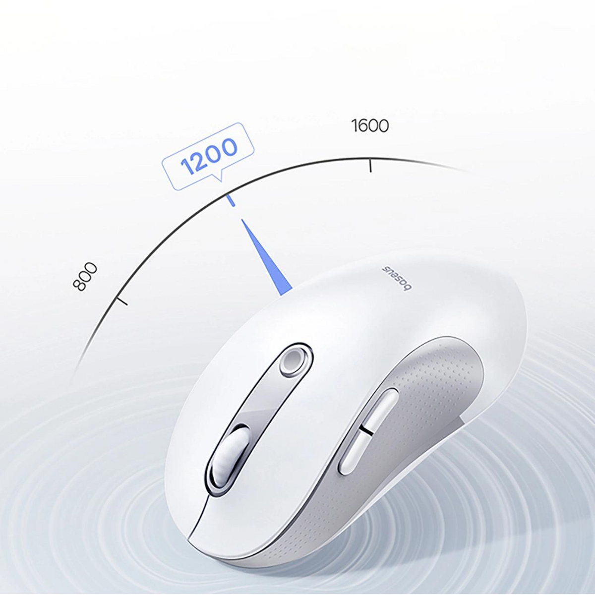 Bežični miš Baseus F02, 4000DPI, BT / Wi-Fi, Beli B0203202