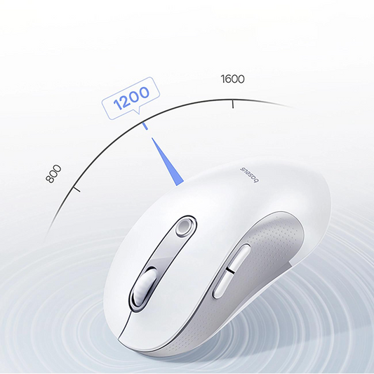 Bežični miš Baseus F02, 4000DPI, BT / Wi-Fi, Beli B0203202