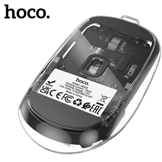 Bežični miš HOCO GM29, 1600DPI, BT / Wi-Fi, Crni