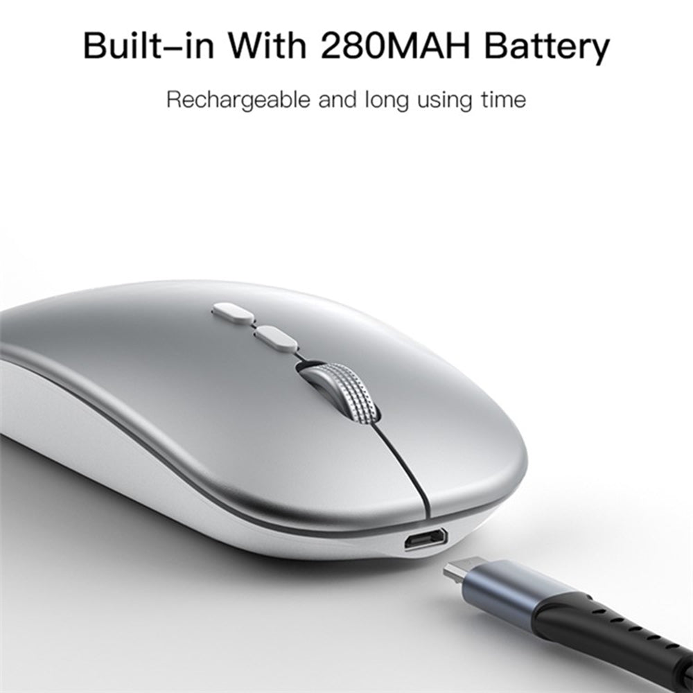 Mouse Wireless Yesido KB15, 800DPI - 1600DPI, Srebrni