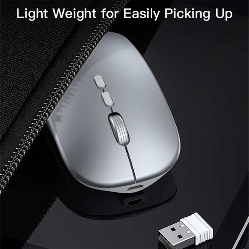 Mouse Wireless Yesido KB15, 800DPI - 1600DPI, Srebrni