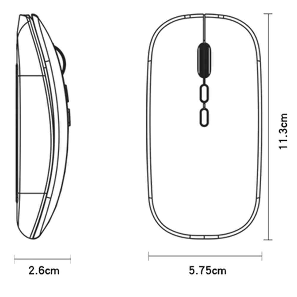 Mouse Wireless Yesido KB15, 800DPI - 1600DPI, Srebrni