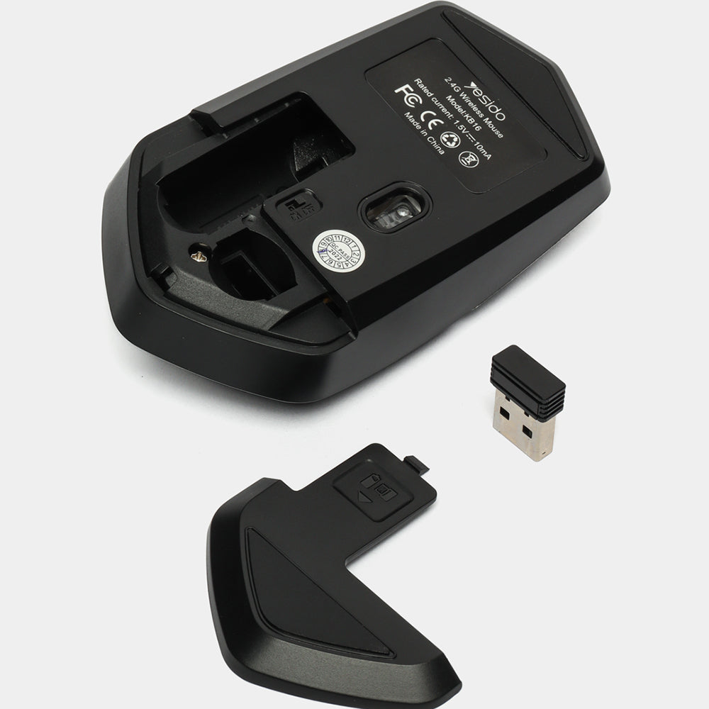 Mouse Wireless Yesido KB16, 1600DPI, Crni