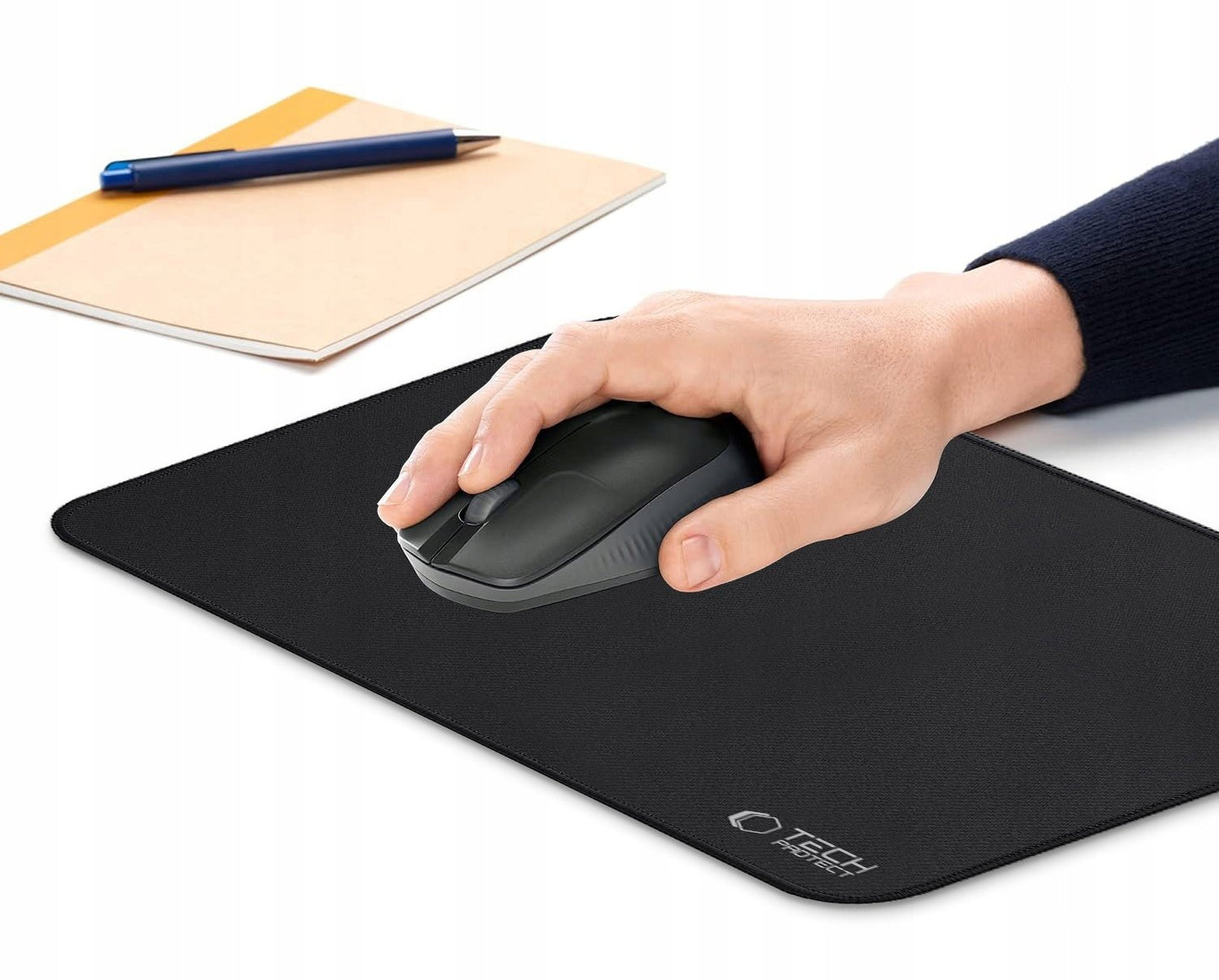 MousePad Tech-Protect A100, 350mm x 250mm, Crni