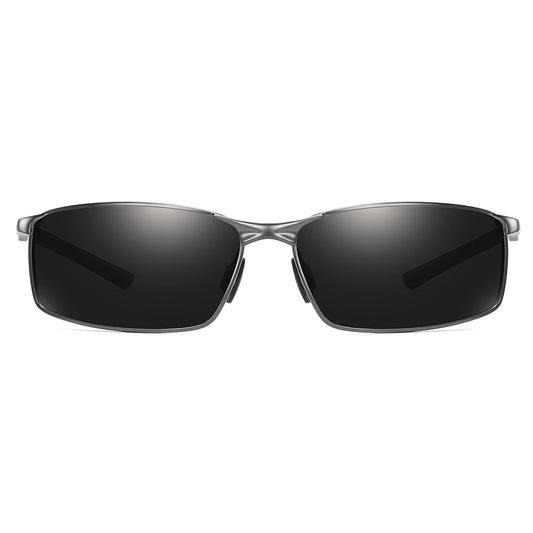 Muške sunčane naočare Techsuit 559, polarizovane, UV zaštita, crno-srebrne