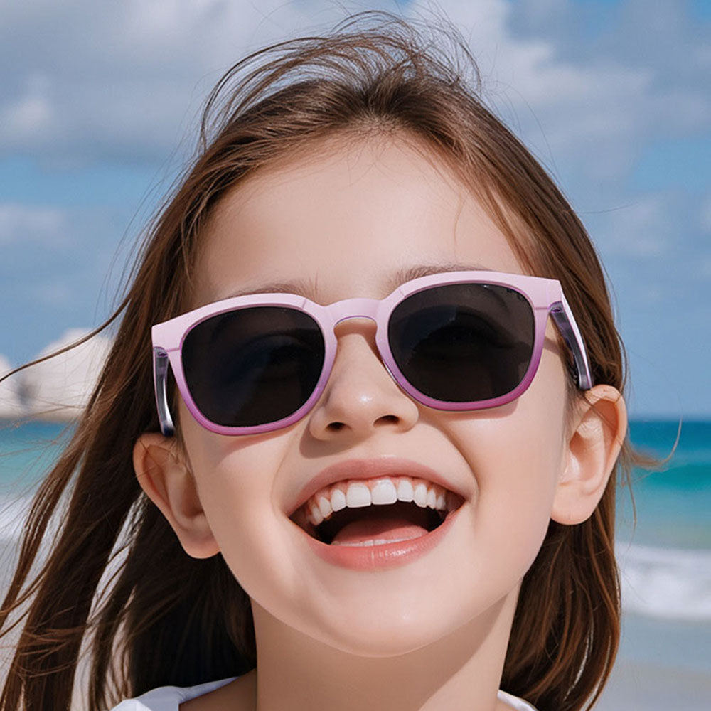 Dečije naočare za sunce Techsuit 691, Polarizovane, UV zaštita, Crno Narandžasti Gradijent