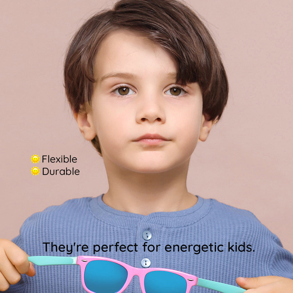 Dečije naočare za sunce Techsuit D802, polarizovane, UV zaštita, crno plave