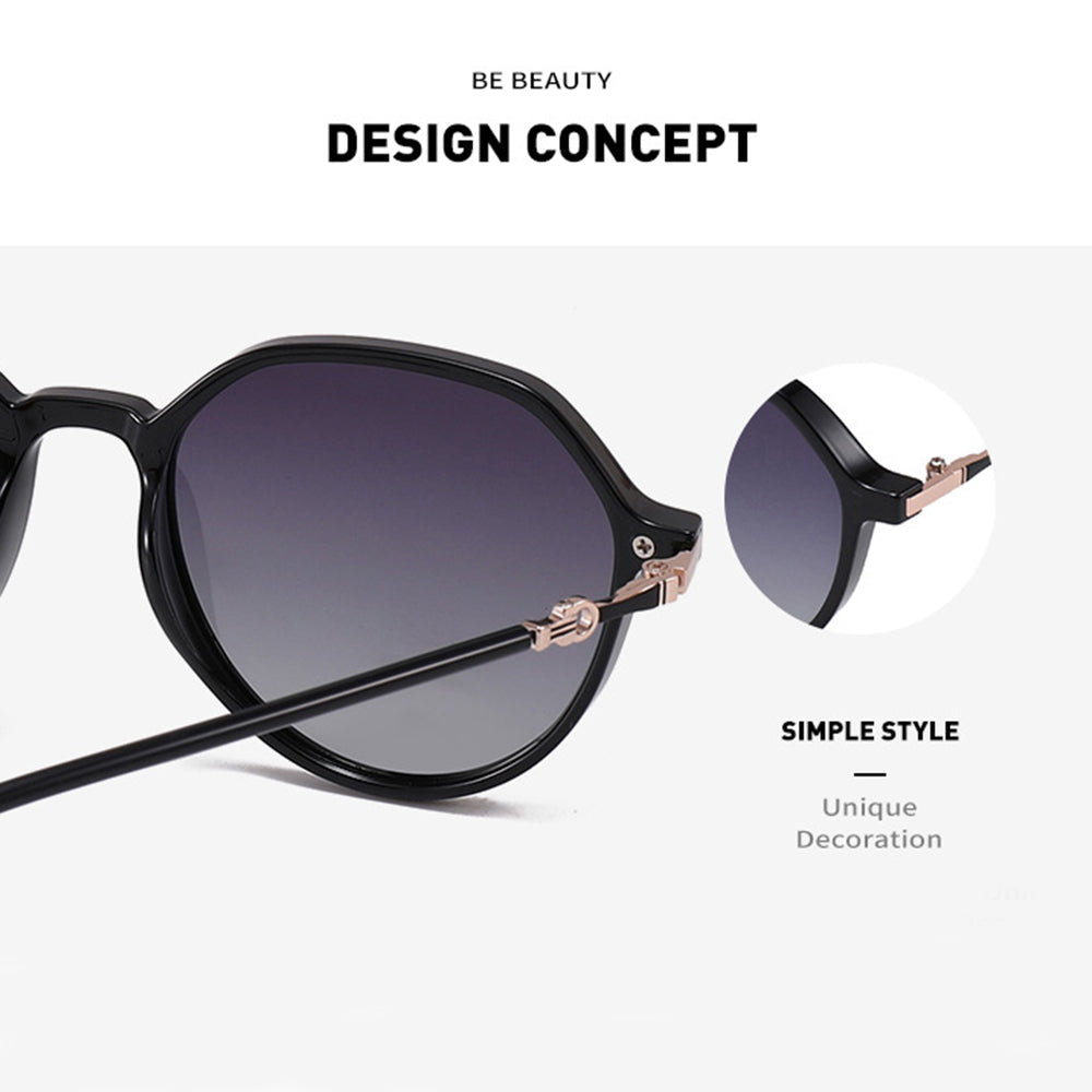 Naočare za sunce za dame Techsuit 2203, polarizovane, UV zaštita, crno-sive