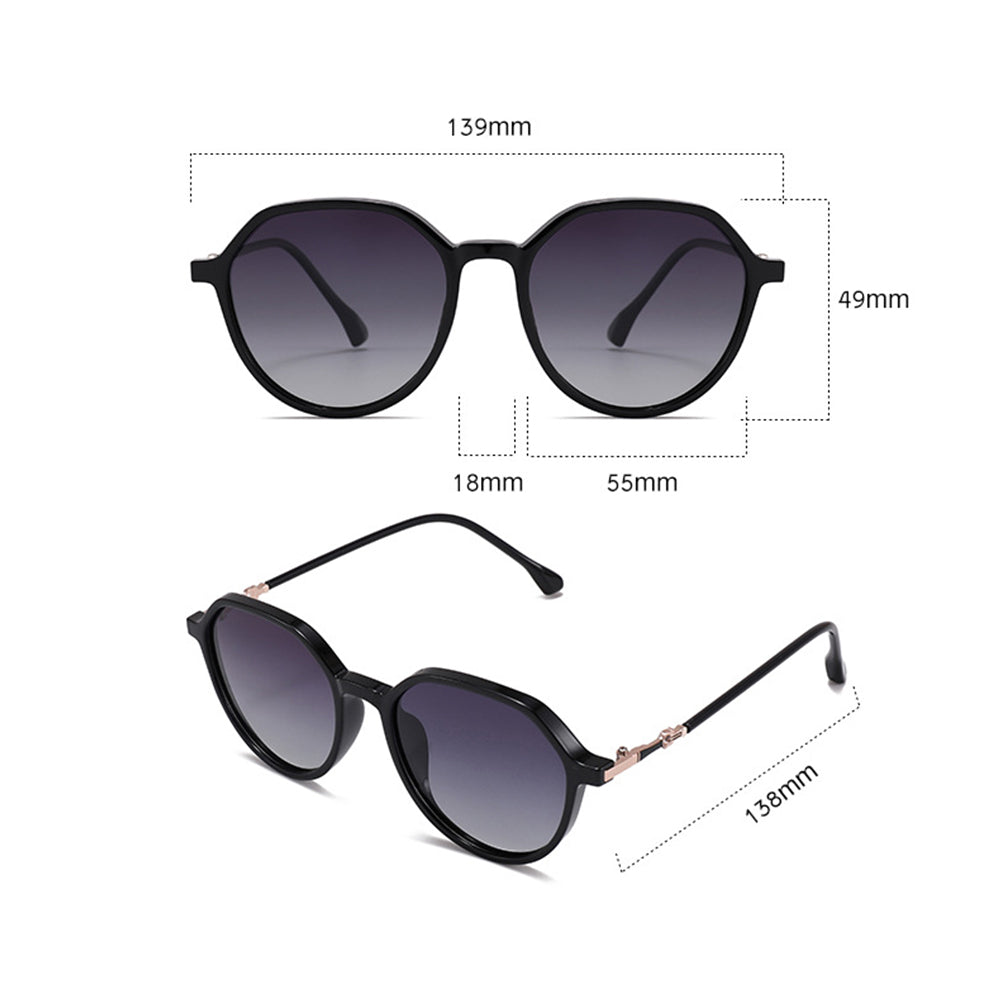 Naočare za sunce za dame Techsuit 2203, polarizovane, UV zaštita, crno-sive
