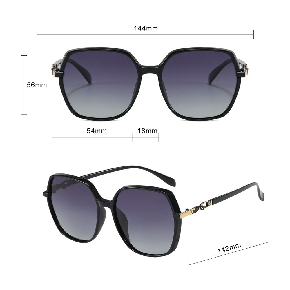 Naočare za sunce za dame Techsuit 5223, Polarizovane, UV zaštita, Crne