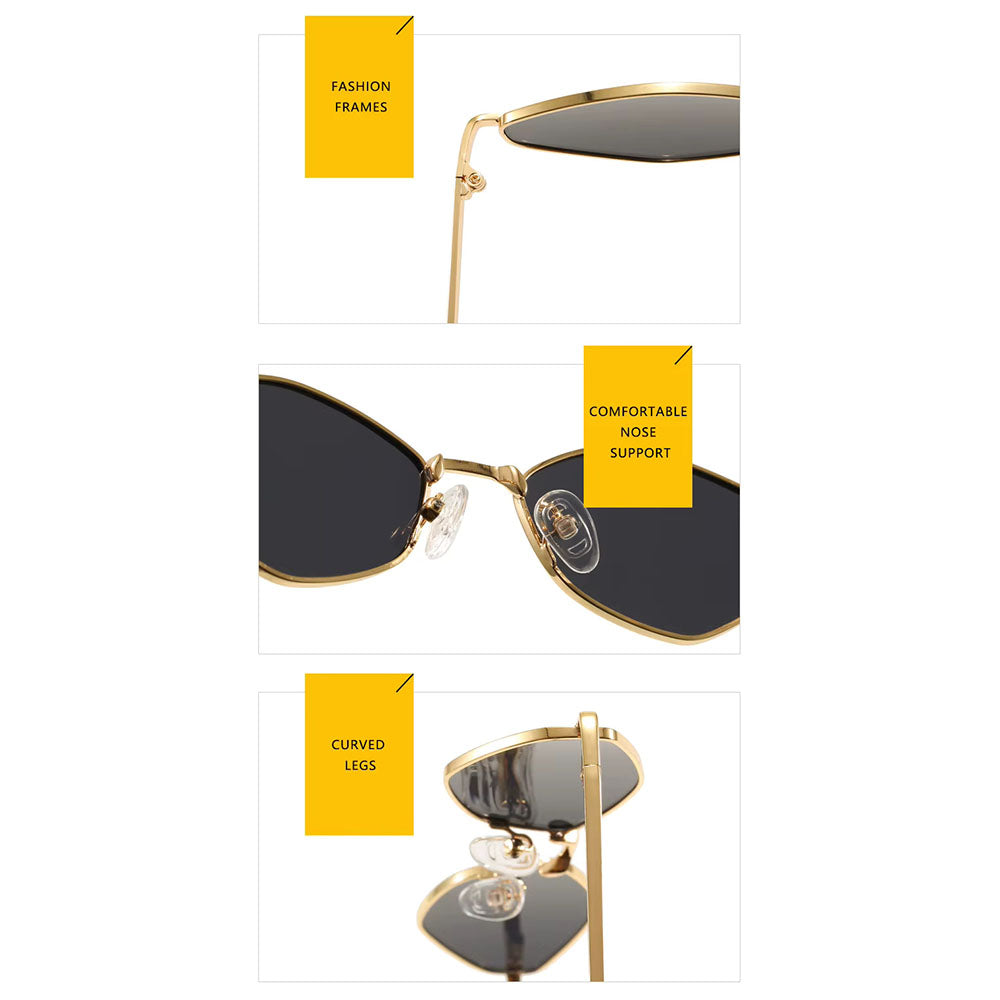 Naočare za sunce za dame Techsuit 6206, zlatno zelene