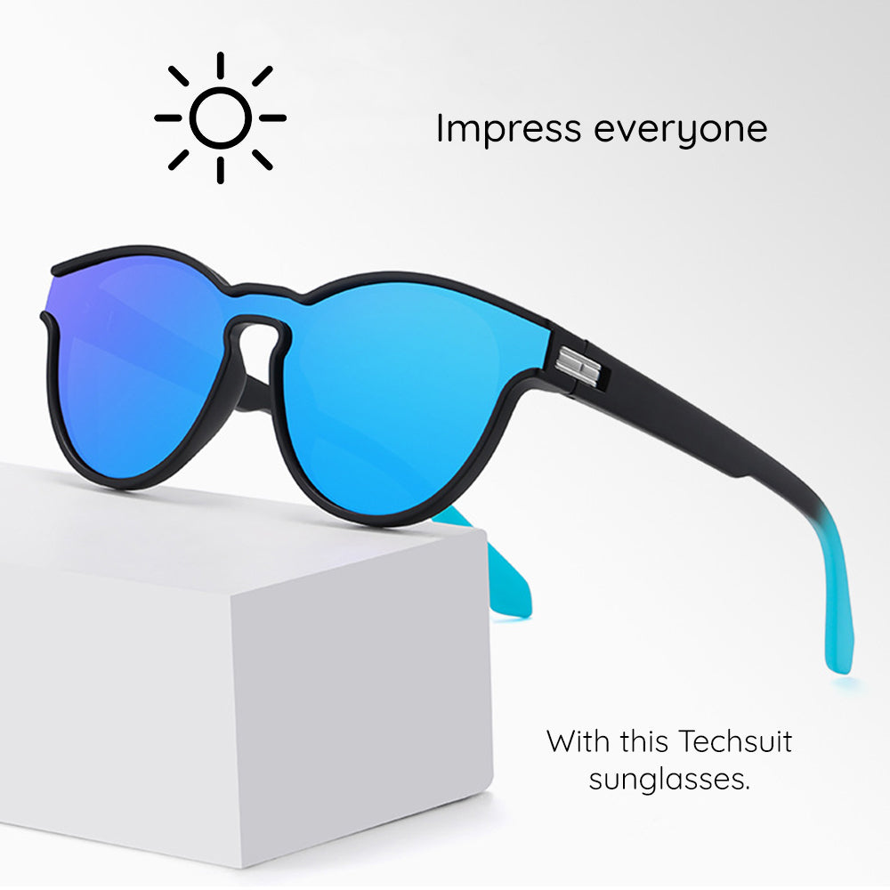 Uniseks naočare za sunce Techsuit TR7545, polarizovane, UV zaštita, crno-sive