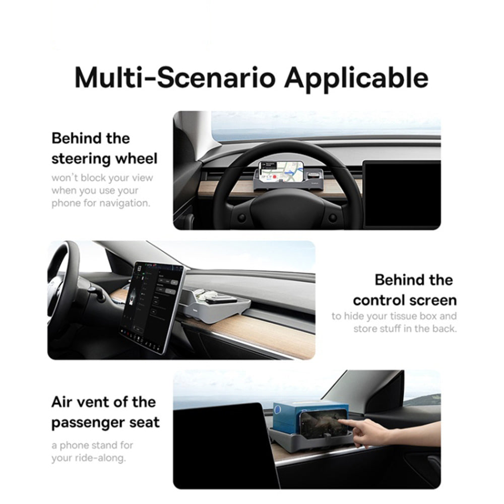 Organizator Auto sa čitačem kartica ETC Baseus T-Space za automobil Telsa C20251301811-00