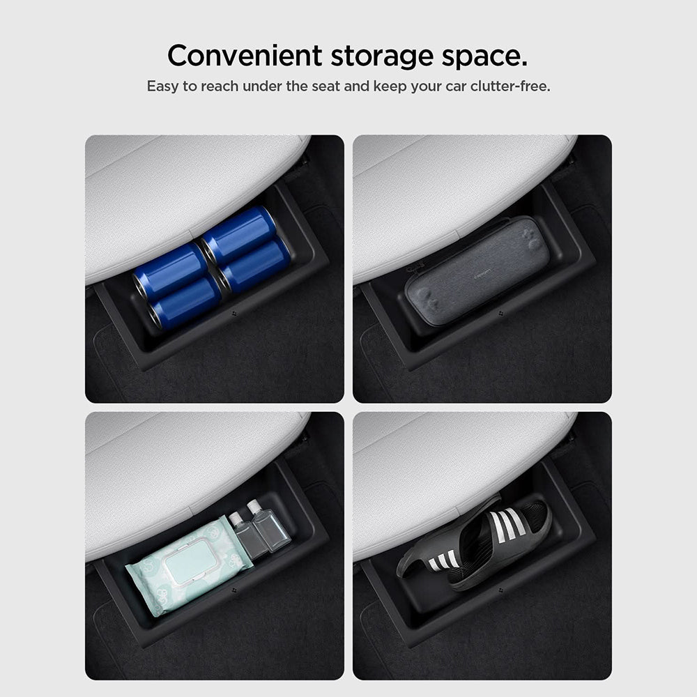Auto organizator Spigen TO222J sa montažom ispod sedišta za Tesla Y Juniper, Set 2 komada