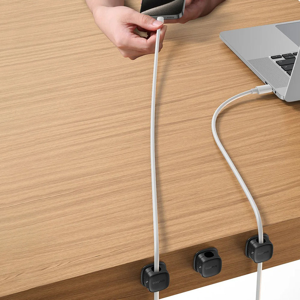 Organizator Kablova Baseus Lite Magnetic, Set 3 Komada, Beli B01331106211-00