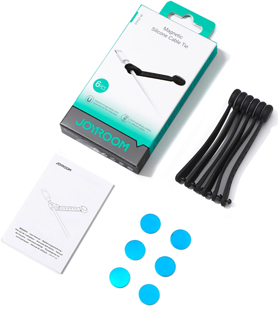 Organizator kablova Joyroom JR-ZS422, Magnetni, Set 6 komada, Crni