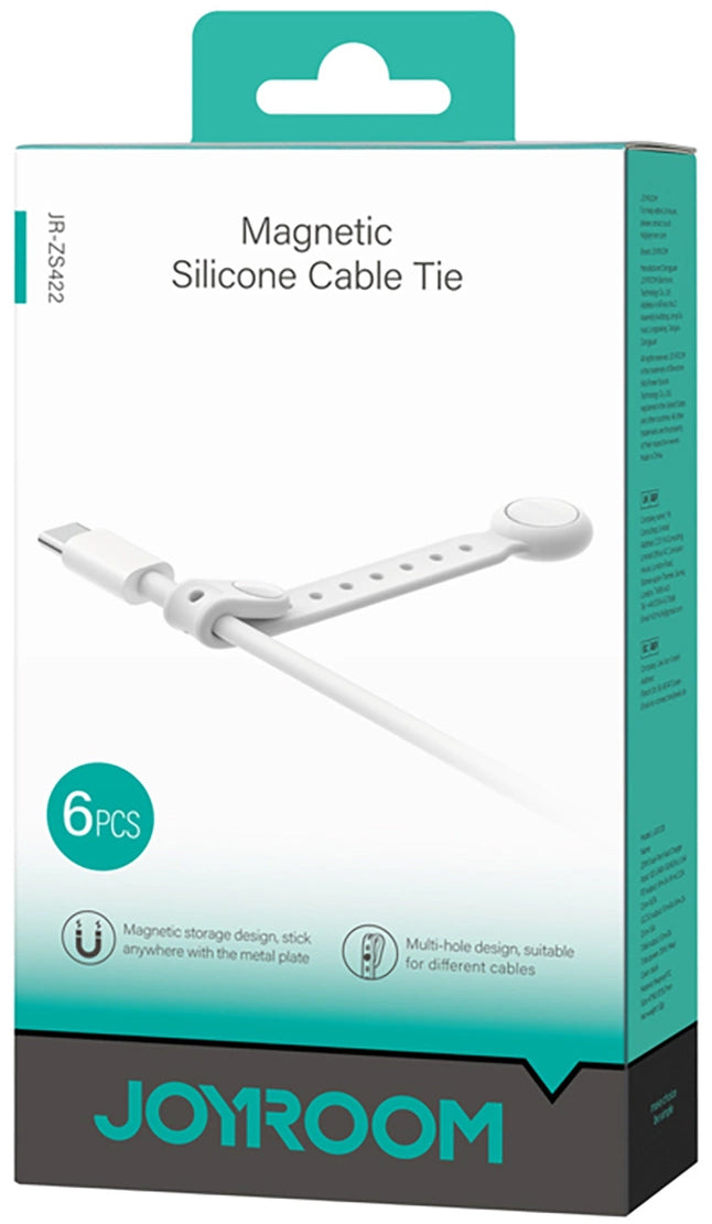 Organizator Kablova Joyroom JR-ZS422, Magnetni, Set 6 Komada, Beli