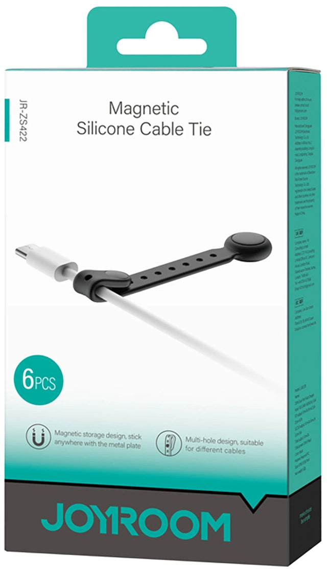 Organizator kablova Joyroom JR-ZS422, Magnetni, Set 6 komada, Crni