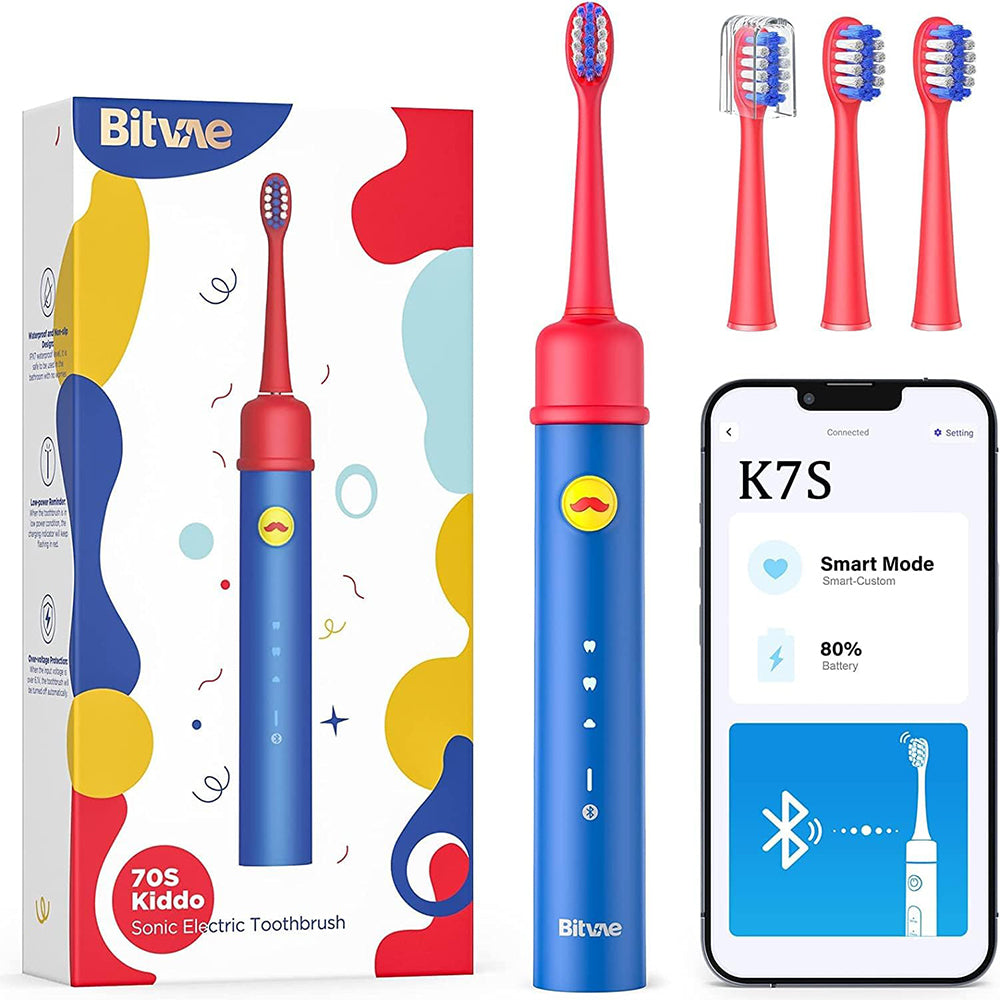 Električna četkica za zube Bitvae BVK7S Kids, Plavo Crvena