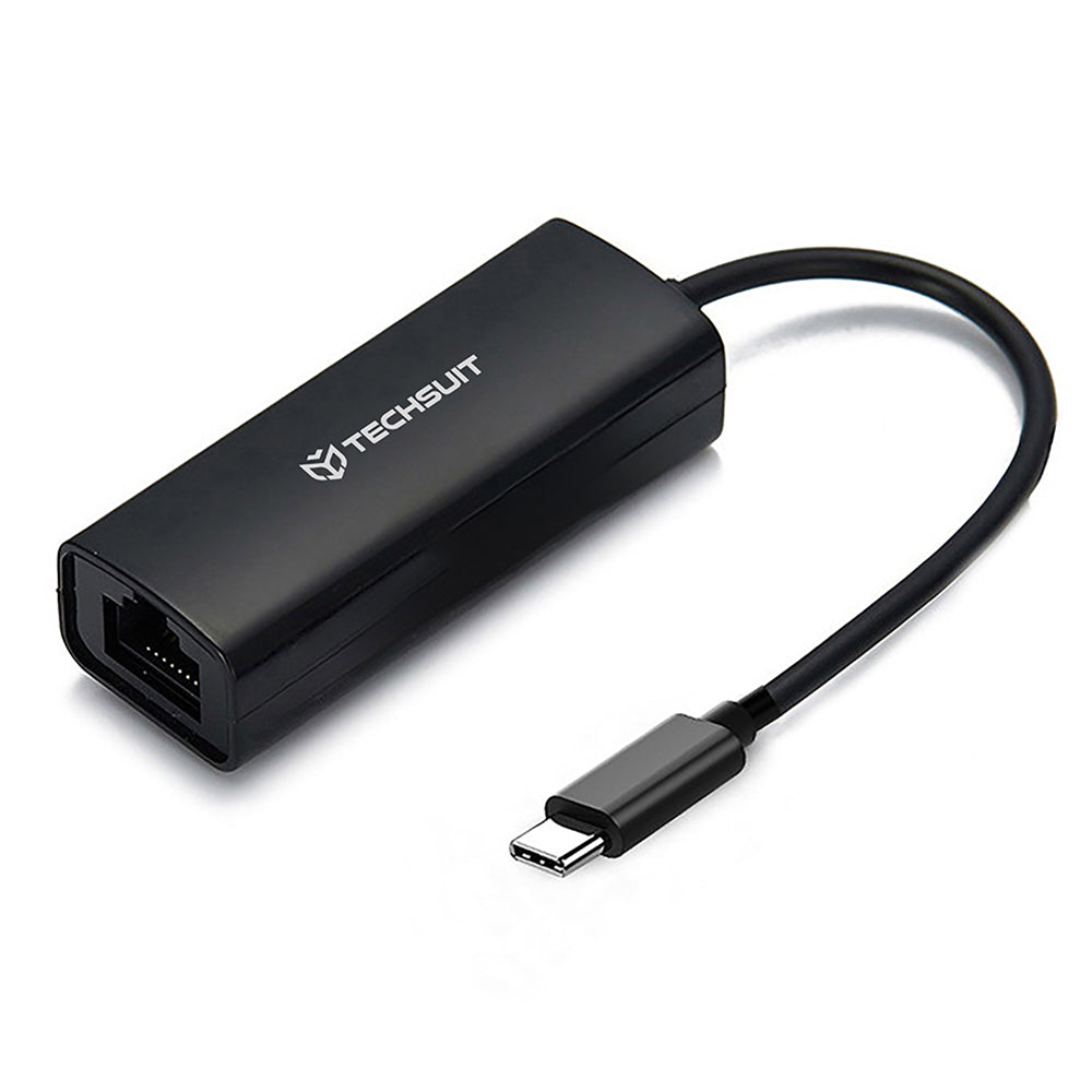 Mrežna kartica Techsuit AC20, RJ45, USB-C, Crna