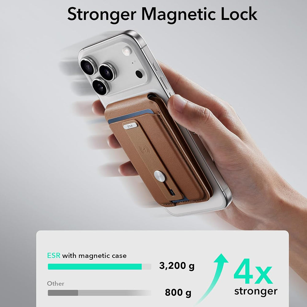 Portofel MagSafe, ESR, Findy my Wallet 5C, Braon