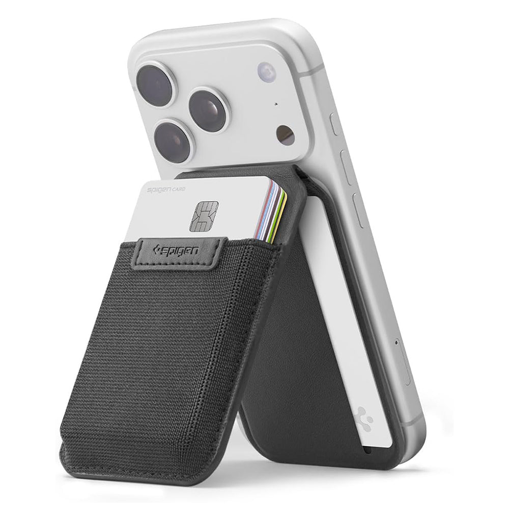 MagSafe novčanik, Spigen, Slim Fold Tripod S314-4, Crna AFA11591