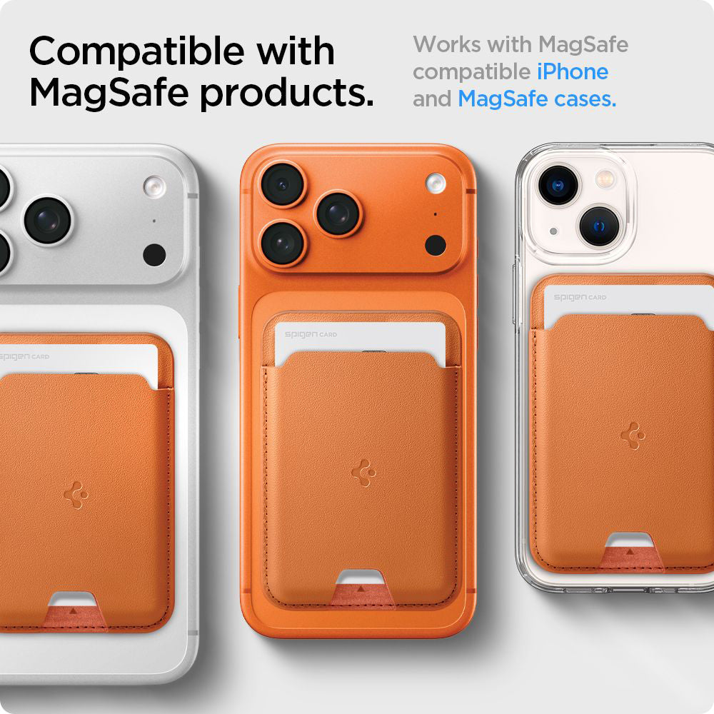 MagSafe novčanik, Spigen, Valentinus MagFit 3 kartice, Narandžasta AFA11339